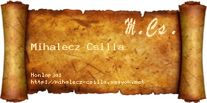 Mihalecz Csilla névjegykártya