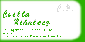 csilla mihalecz business card